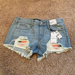 Express Relaxed Low Rise Shortie Shorts